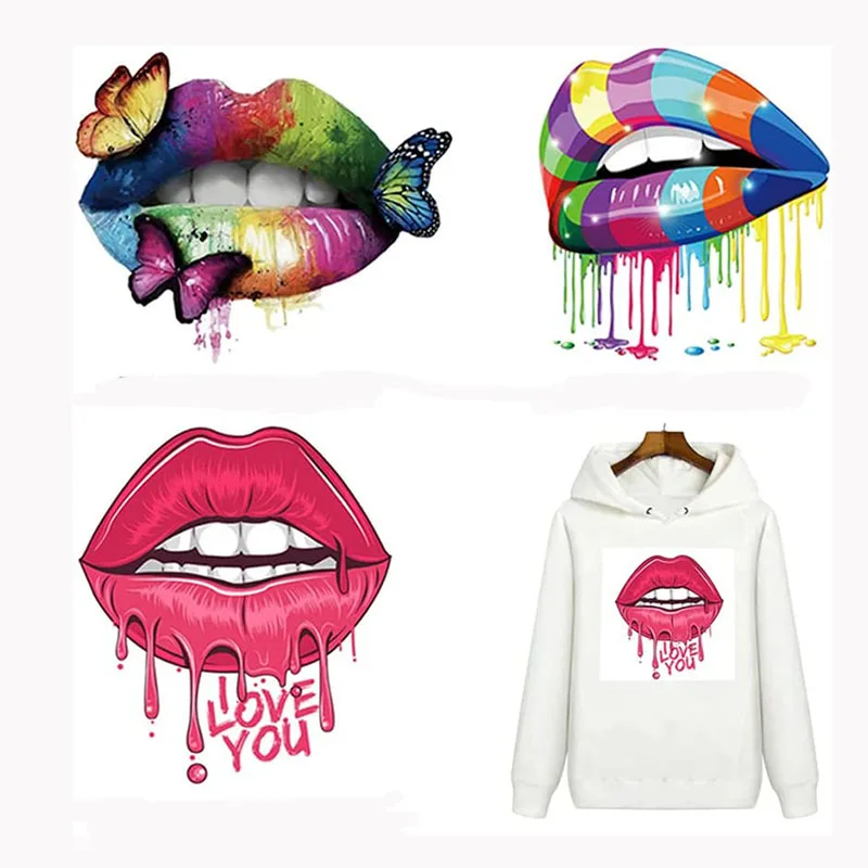 Best Sale Hot Sale Sexy Lips Vinyl Heat Transfer Ink T-shirt Iron on Heat Transfer for Garment