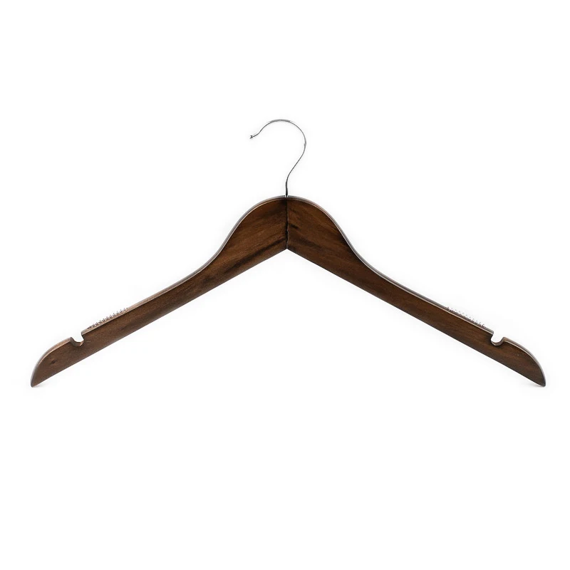 Wholesale Vintage Style Anti-slip Shoulder  Flat Shape Suit Shirt Hanger For Display