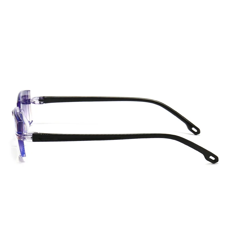 Hot sales New anti blue light myopia glasses fashion rimless cut finished myopia glasses wholesale