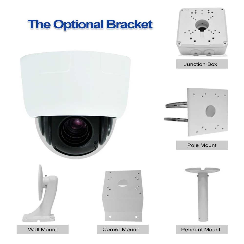 Hik-vision Protocol 4MP IP Camera Outdoor PTZ 30X Zoom CCTV Varifocal On-vif H.265 Dome wifi 4G Audio IMX415 Security Camera