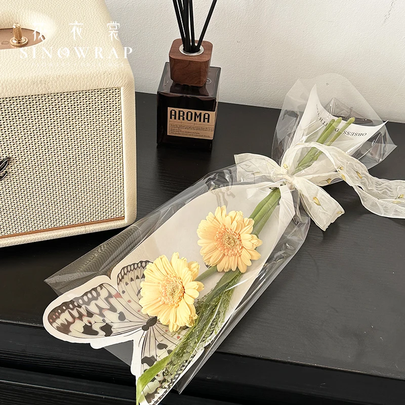 2024 new arrival butterfly sleeve  flower packing material