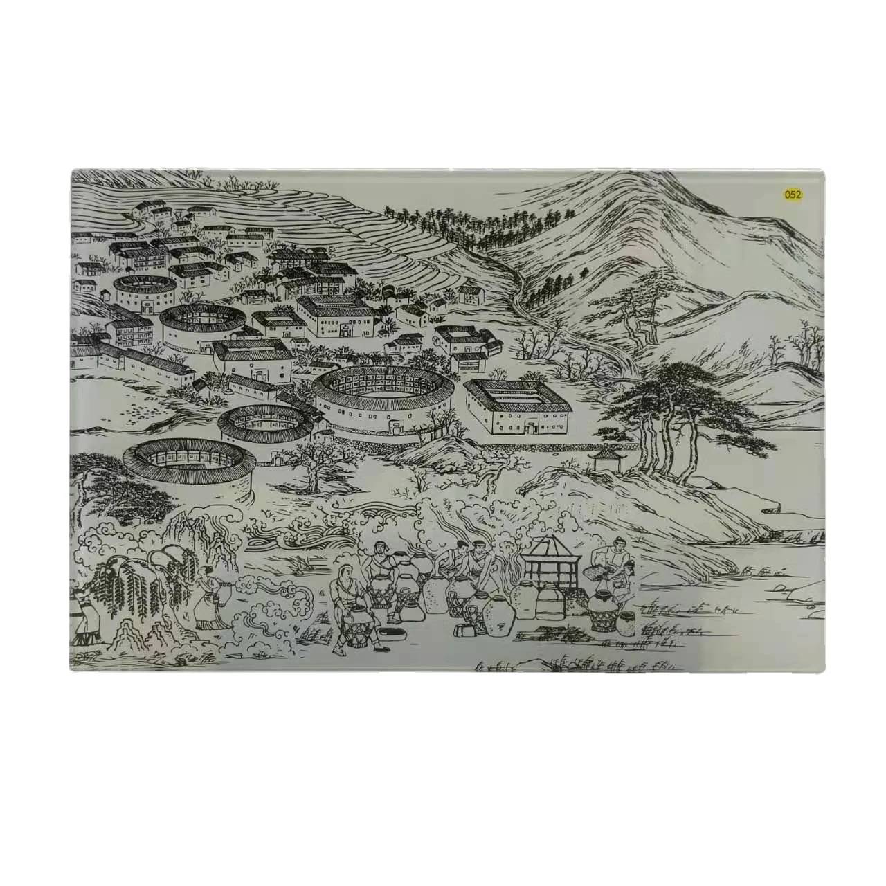 Low Price Good Quality Indoor Partition Wall Decoration Tempered Thin Panels Storytelling Spray-Painted Glass