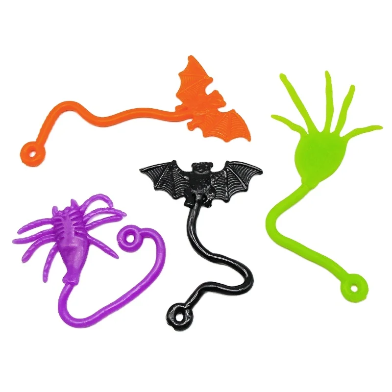 Hot Elastic Ghost Hand Sticky Toy Halloween Gift Wall Climbing Bat TPR Sticky Scorpion Stretchy Toys Classic Little Toys Factory