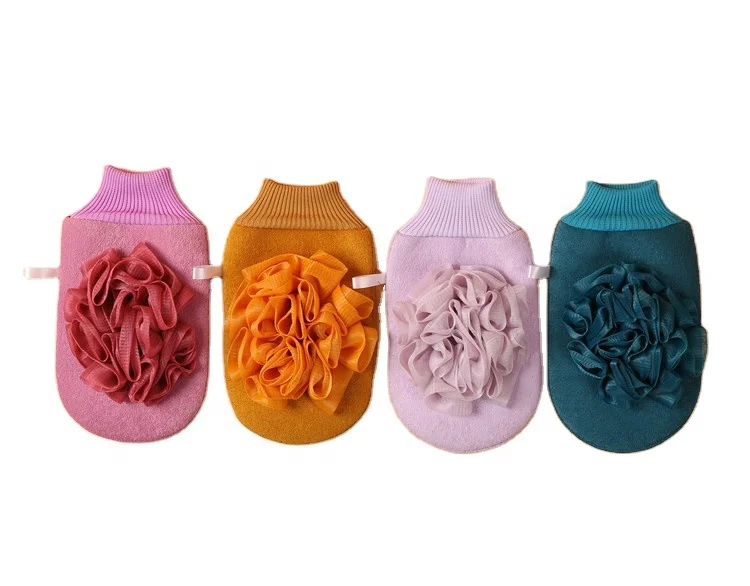 2023 New Arrival products Turkey Silk Exfoliating Gloves Raw Silk Exfoliat Glove Korean Exfoliating Body Glove