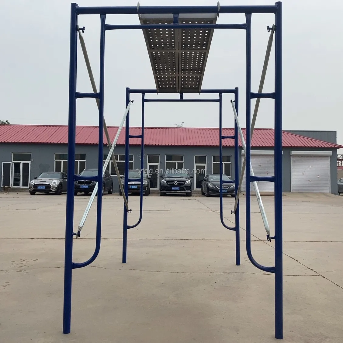 New Design Safety Construction Site Scaffold Foldable Metal Mobile Scaffolding For Warehouse