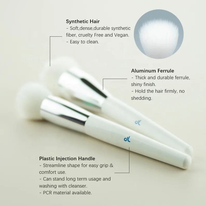 2024 High Quality Makeup Brush Set Synthetic Hair Injection Handle Custom Logo Private Label for Facial Mask Cleansing
