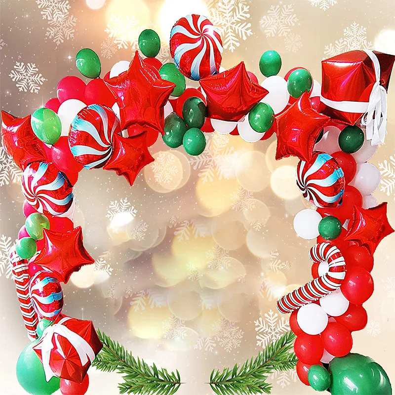 
Merry Christmas Party Decorated Ballons Gift Set Santa Cartoon Xmas Tree Foil Alphabet Balloons Wholesale Suppliers 