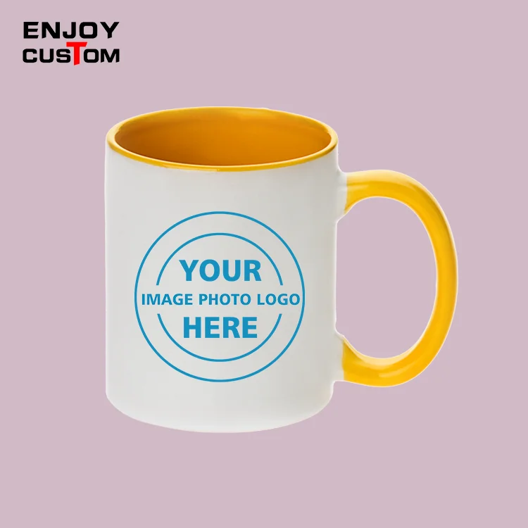 Coffee mugs customize logo mugs ceramic Color inside  custom logo ceramic cup  with logo customizable coffee mug