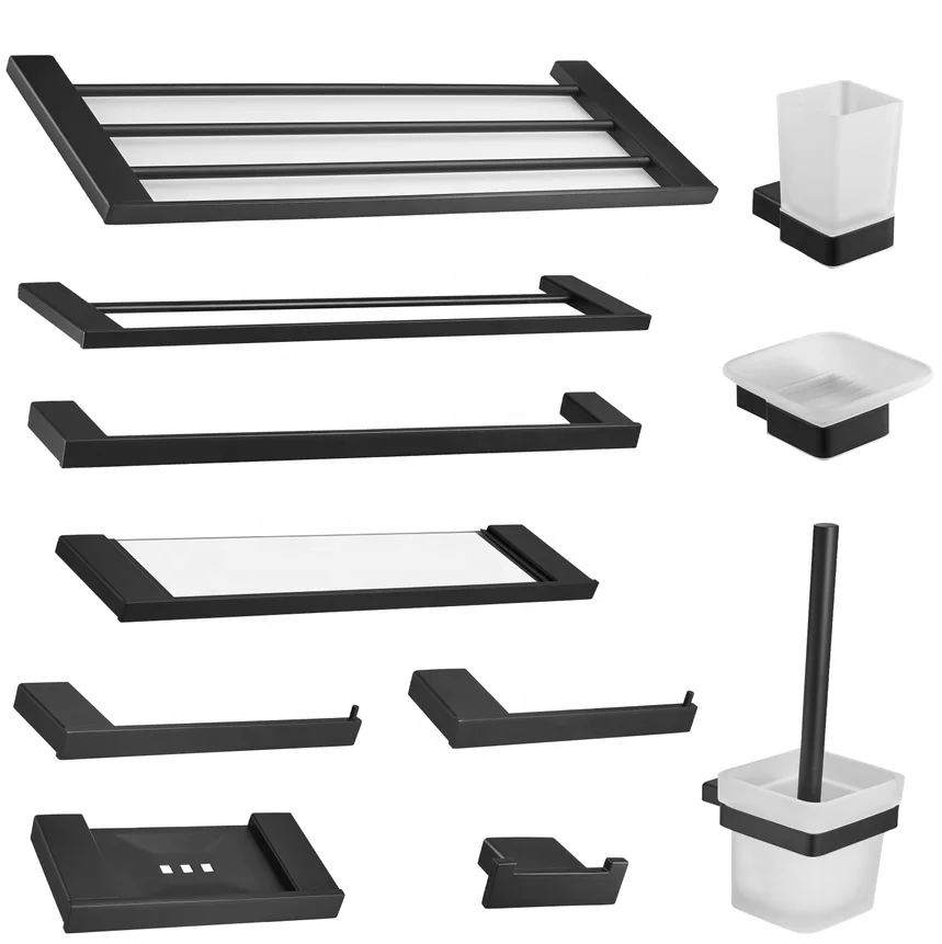 Bathroom hooks black hotel bathrooms accessories shower made in china manufacture use 304 stainless steel