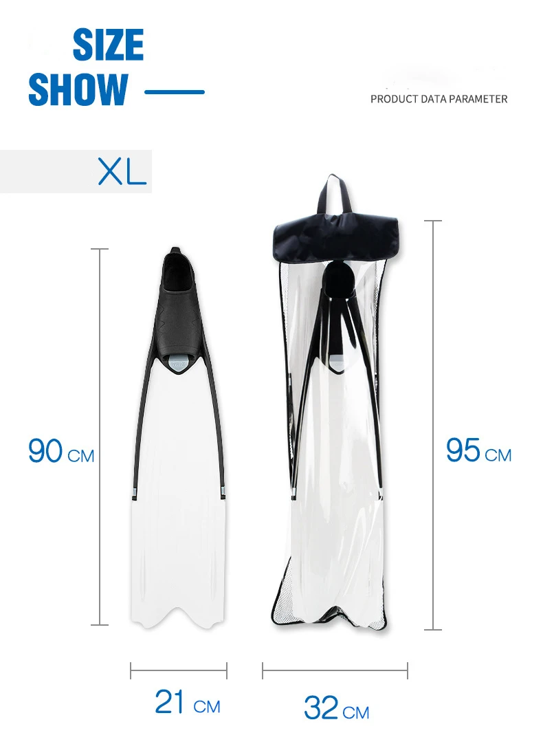 Manufacturer High Quality Long Snorkeling Swimming Professional Diving Fin