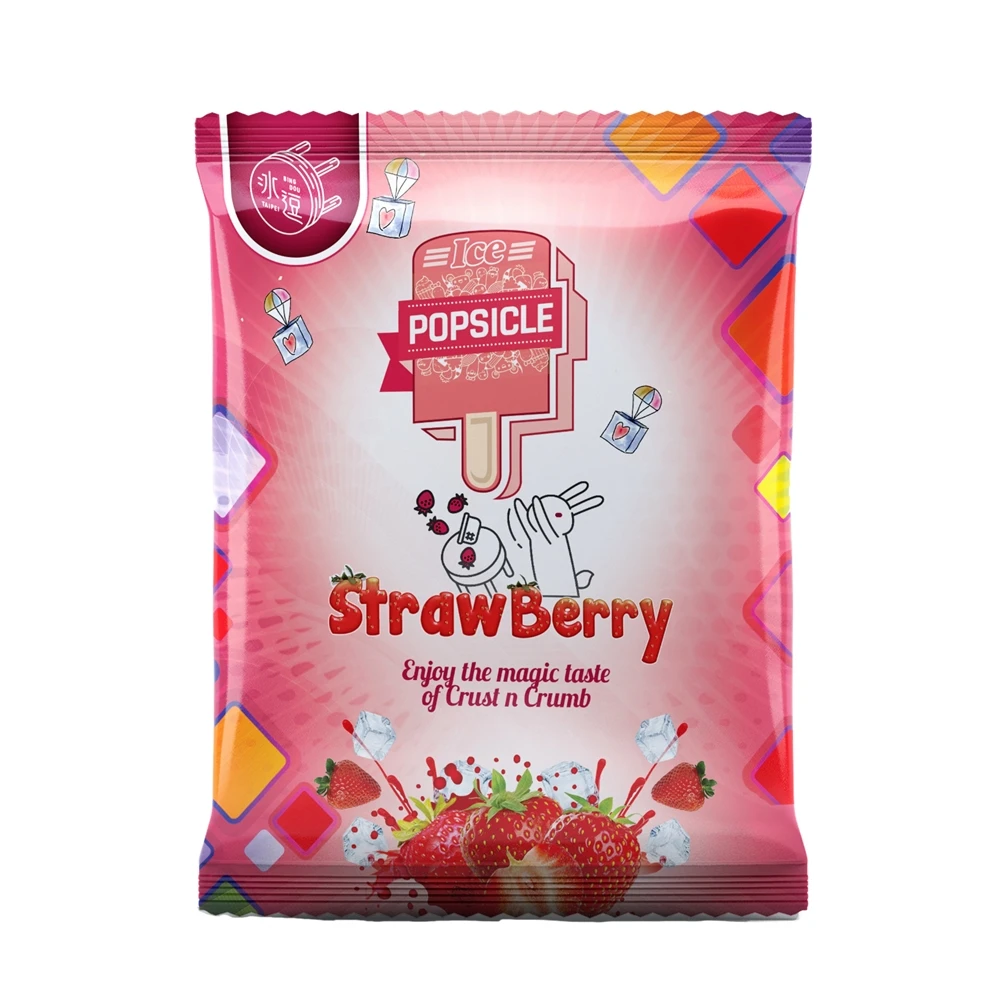 Custom Printing Food Grade Aluminum Foil Heat Seal Plastic Laminated Biodegradable Mylar Frozen Bag Ice Cream Popsicle Packaging