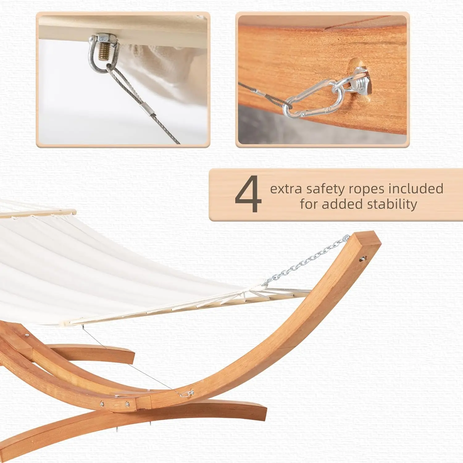 swing hanging bed outdoor garden hammock with wooden stand