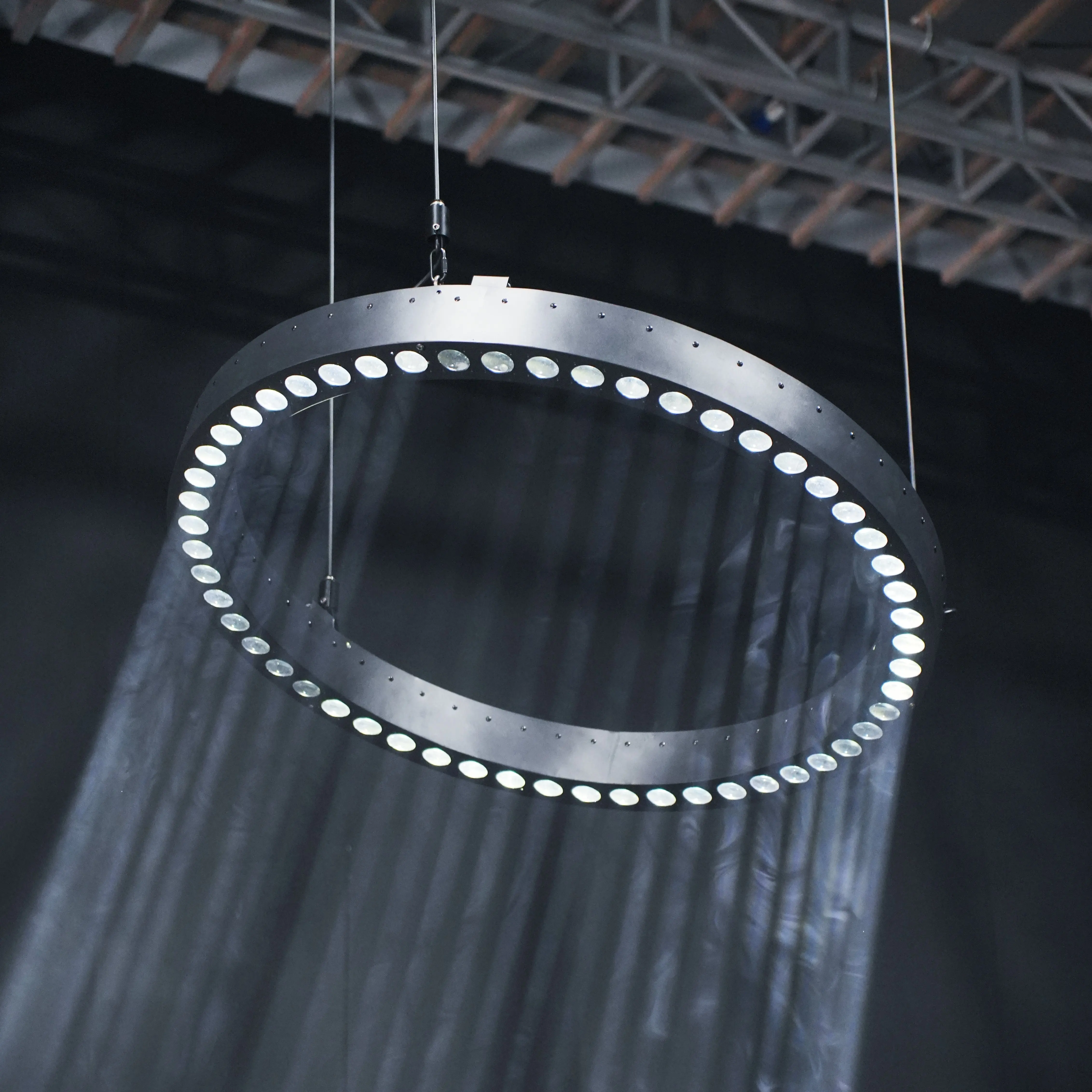 Диаметр 1 2 м кольцо луча с 54 шт. RGBW светодиодная кинетическая система освещения двигатель DMX для ночного клуба сценическое шоу