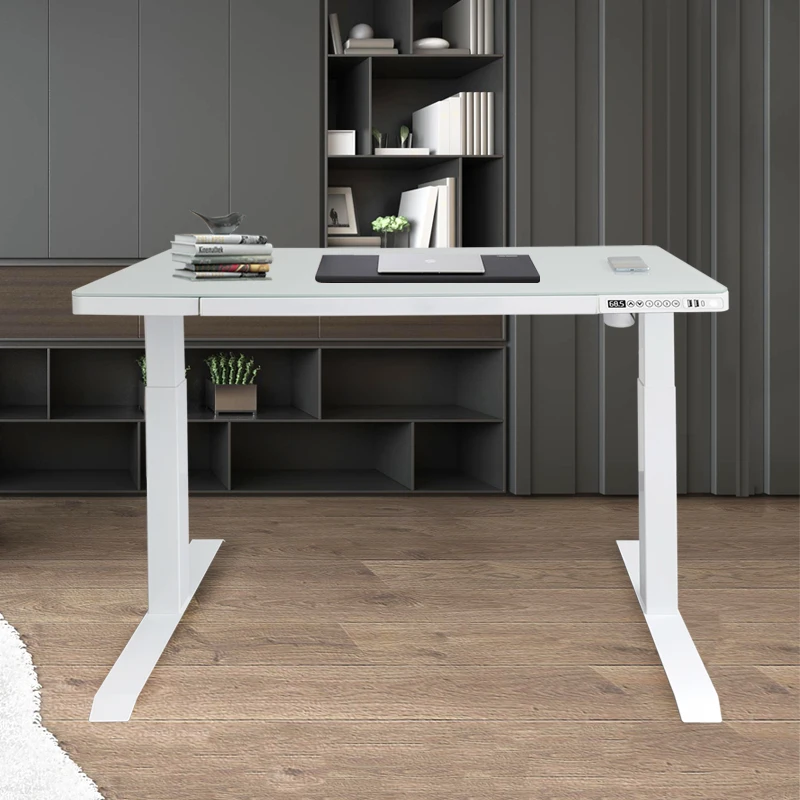 Горячая Распродажа высококачественный стеклянный компьютерный стол игровой с регулировкой высоты подставкой и светодиодным дисплеем сенсорный экран