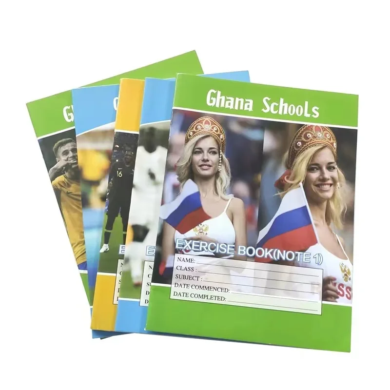Ghana  exercise book french lines notebooks 48pages 200pages with different style school exercise book