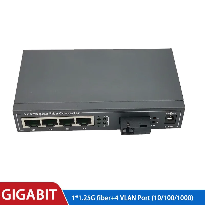 5 Port Gigabit Switch board VLAN Ethernet Fiber Optic Switch gigabit ethernet switch module Virtual Channel Singlemode Fiber