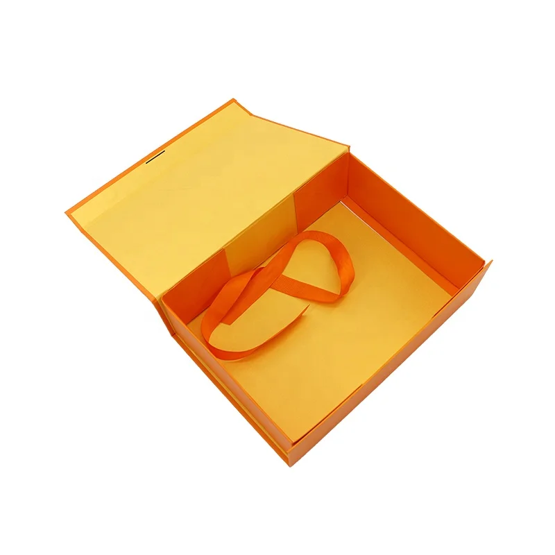 Custom luxury unique design magnetic tape folding box custom logo gift folding box