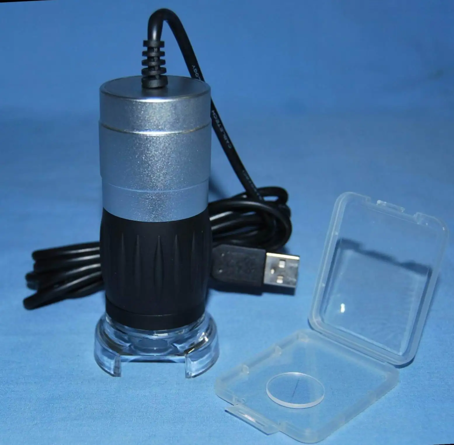 2.0MP 50X to 600X zoom 8 ring LED patent design handheld USB digital measurement microscope