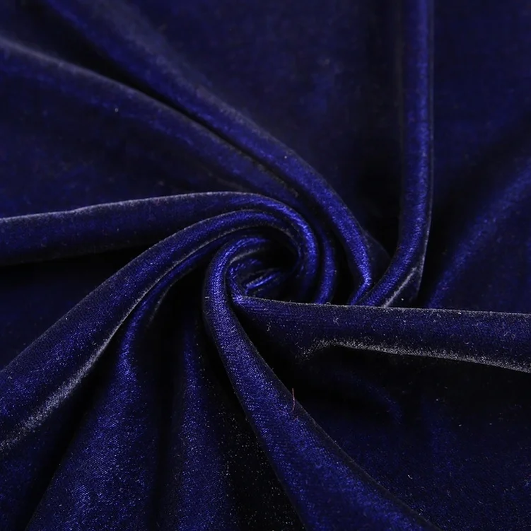 Best selling 5000 dyed shrink resistant women dress polyester panne velvet