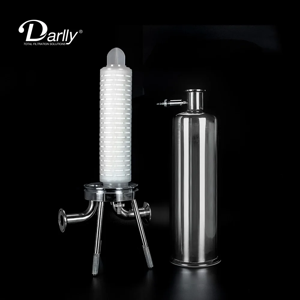Filter Manufacturer Darlly 304 316L Stainless Steel Filter Housing with 10 inch 1 Micron Brewery Water Filter For Distillery
