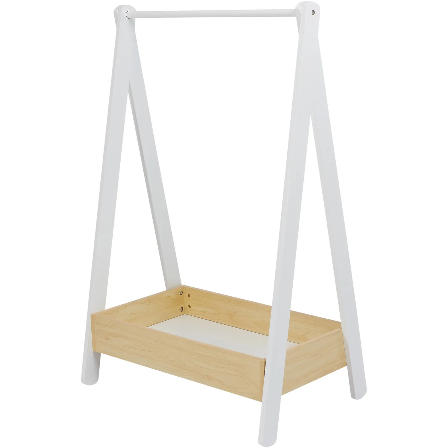 Wooden Clothes Hanger Rack for Kids Cloth Rack Closet