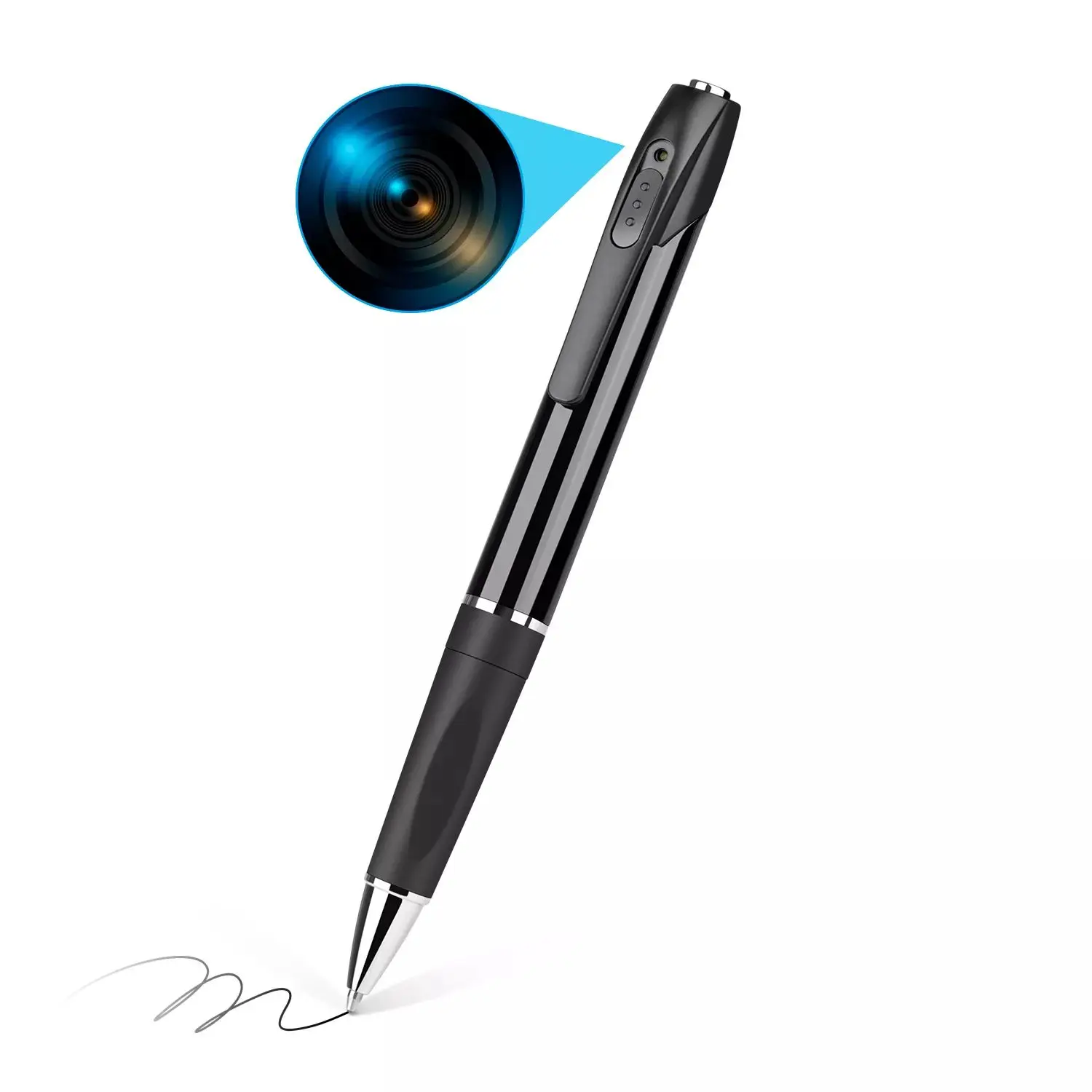 Mini top sale ultra FHD recorder with 4hours battery send audio and video recording 32gb memory card hidden pen camera 1080p