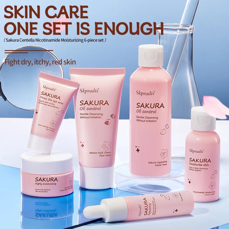 Skpradis sakura набор из 6 аминокислот nicamidon centella nicotinamide увлажняющая Вишня