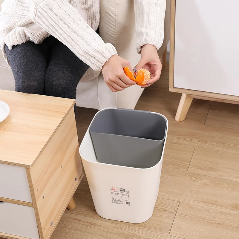 Eco-friendly PP Plastic Household Waste Sorting Bins  Trash Can Plastic Garbage Bin