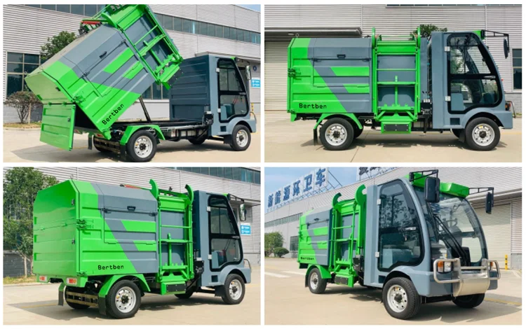 China Mini-Duty Hook lift Hydraulic System Electric Garbage Truck