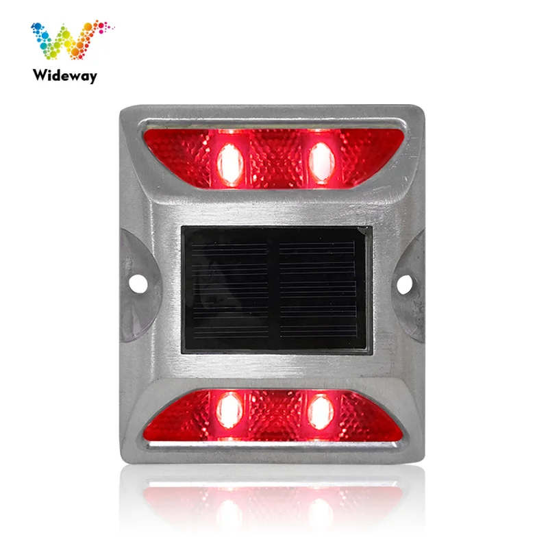 Waterproof Road Reflective Ground Light Warning Aluminum Cat Eyes LED Solar Road Stud