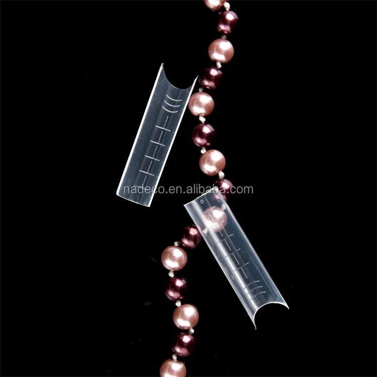 Gel Press On nail Form Professional Acrylic Poly Fingernail Gel 1 Step Dual System Nail Mold Long Length