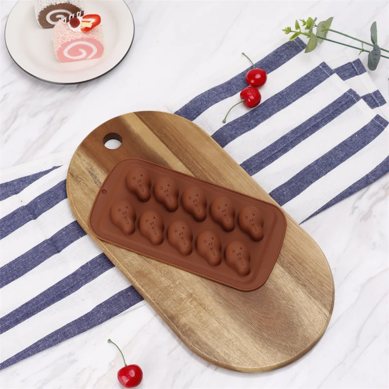 Popular Silicone Baking Mold Skull Shape Chocolate Holder Baking Mold