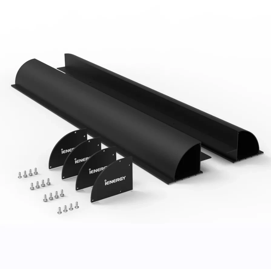 OEM length silver or black Long Bar Aluminum Solar side Spoiler  PV panel Mounting Brackets for RV,Boat,Marine