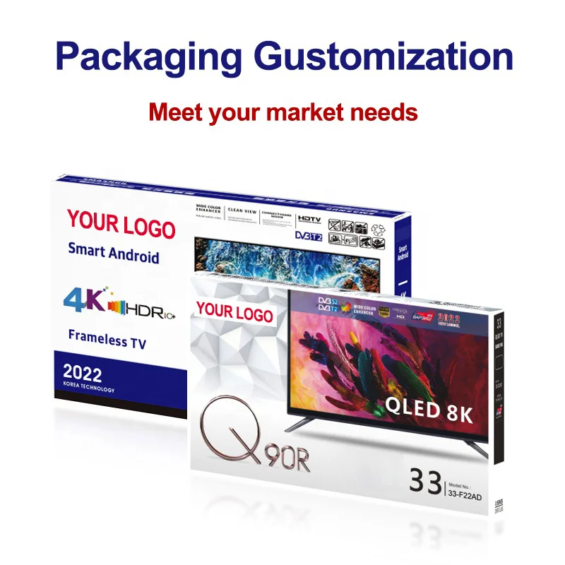 Qihui Android WIFI 55 4K LED TV Television Smart SKD CKD Kits 40 50 55 65  inch Smart TV LED 32 OEM