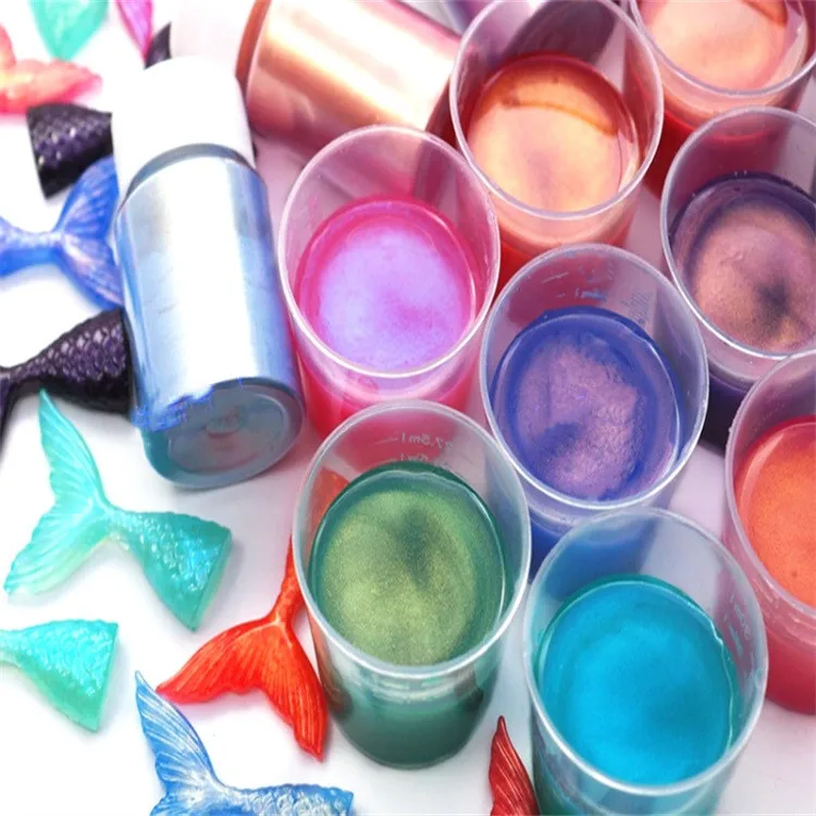 Pearlescent Pigment color White 10g Symphony Mermaid Powder Paint for Resin Paint Candle Making