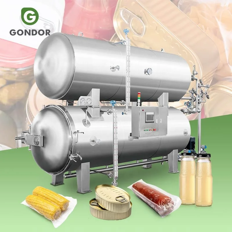 Milk Processing Canning Harga Mesin Retort Rotary Dairy 500 Liter Autoclave Water Sterilization Makanan Machine