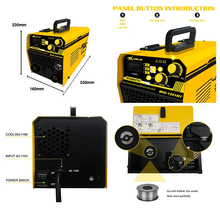 110V 220V Voltage Small inverter Mig Mma Tig inverter Welding Machine For Home Use House all 3 in 1 Weld machine