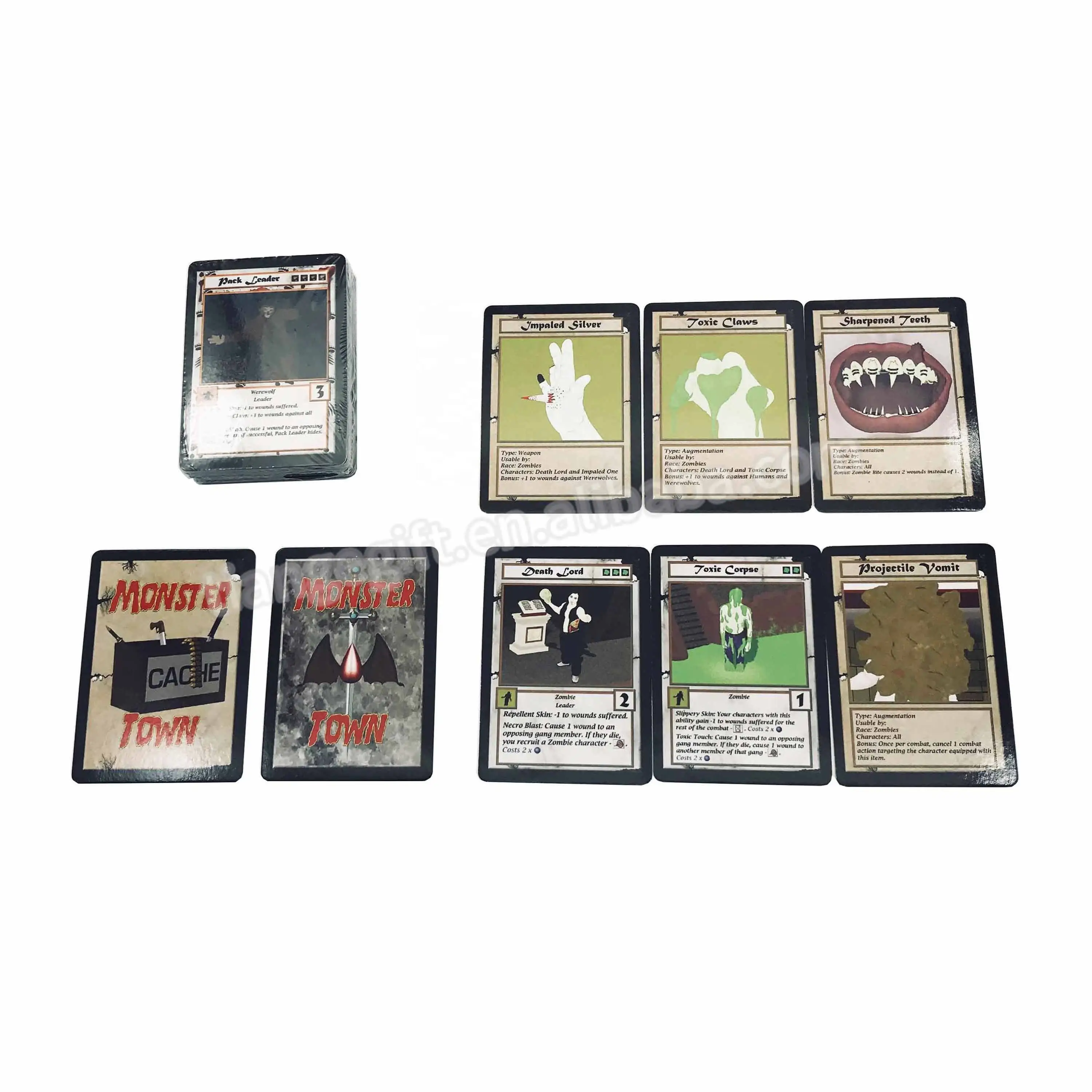 Customized black paper zombie party with dices board games memory card games kids