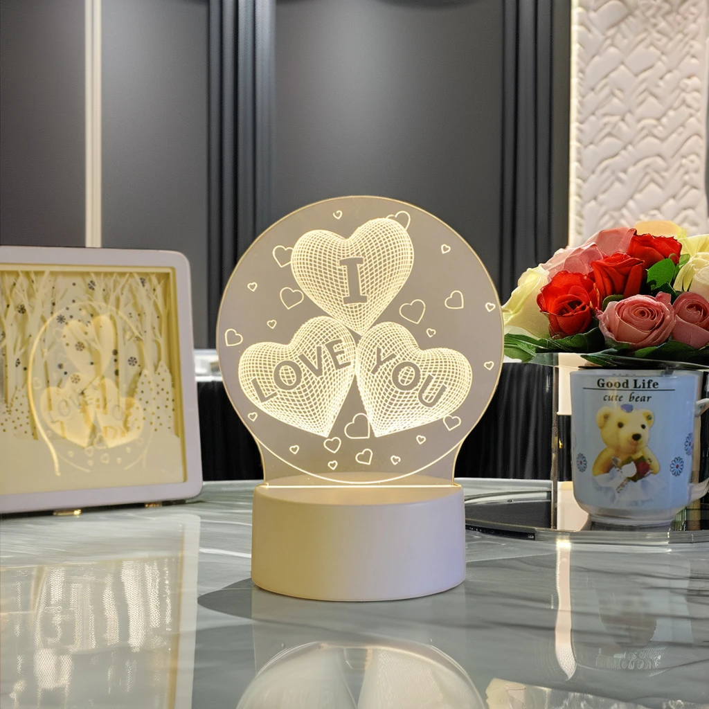 Настольная лампа с кристаллами и акриловыми стразами