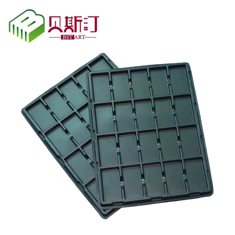 Оптовая продажа термоформовочный большой вакуумный формовочный лоток BST для прорастания черный пластиковый начинающих семян на заказ распродажа