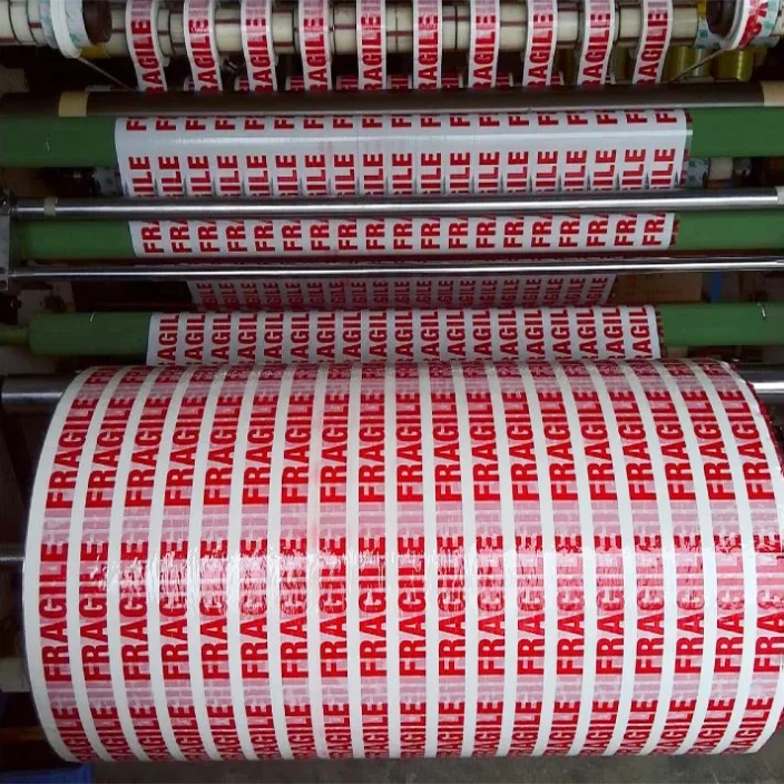 Selling Rohs Custom Printing Opp Gum Tape Jumbo Roll Self Adhesive Flashing Tape Colorful Printed Bopp Tape