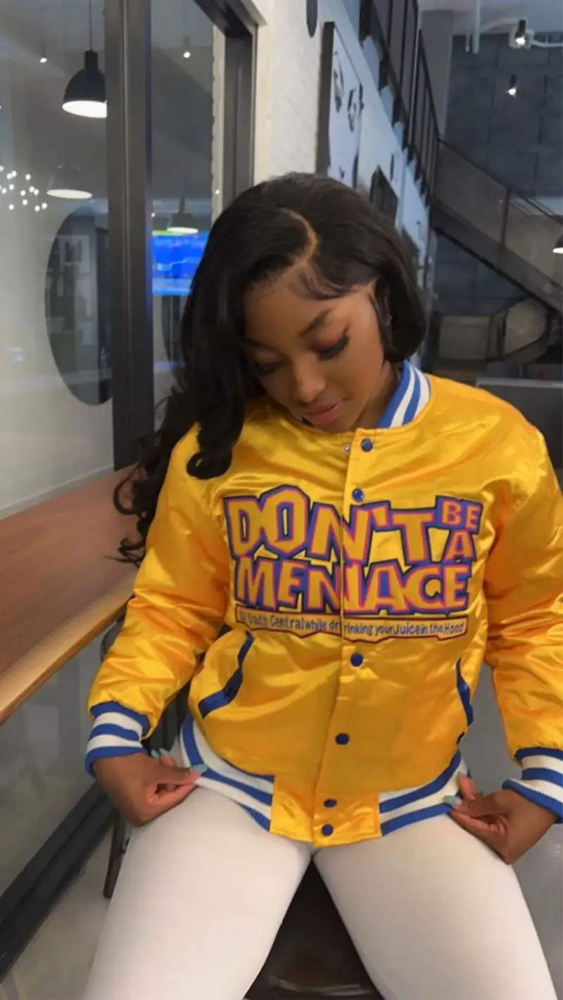 Autumn 2022 New Arrivals Women Streetwear Fashion Letter Baseball Jacket Women Casual Bomber Baseball Versity Jacket