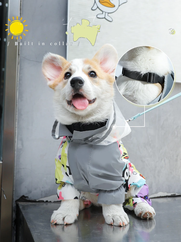 Wholesale Cheap Dog Apparel Pet Raincoat For Rainy Outdoor , Light Weight & Floats In Water