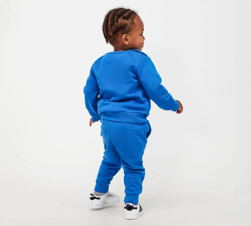OEM Fashion Custom Logo Joggers Set Wholesale Girls Track Suit Kids Crew Neck Plain Tracksuit