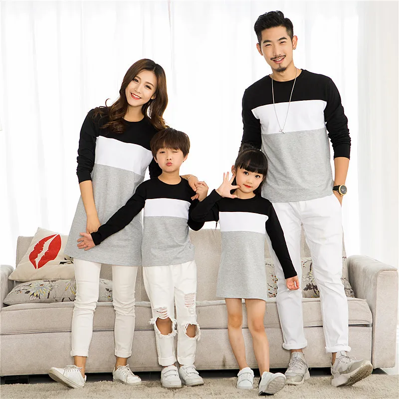 
Apparel wholesale/retail S-3XL/2-10 LOGO customized cotton loose breathable long sleeve stripe color patching baby suit 