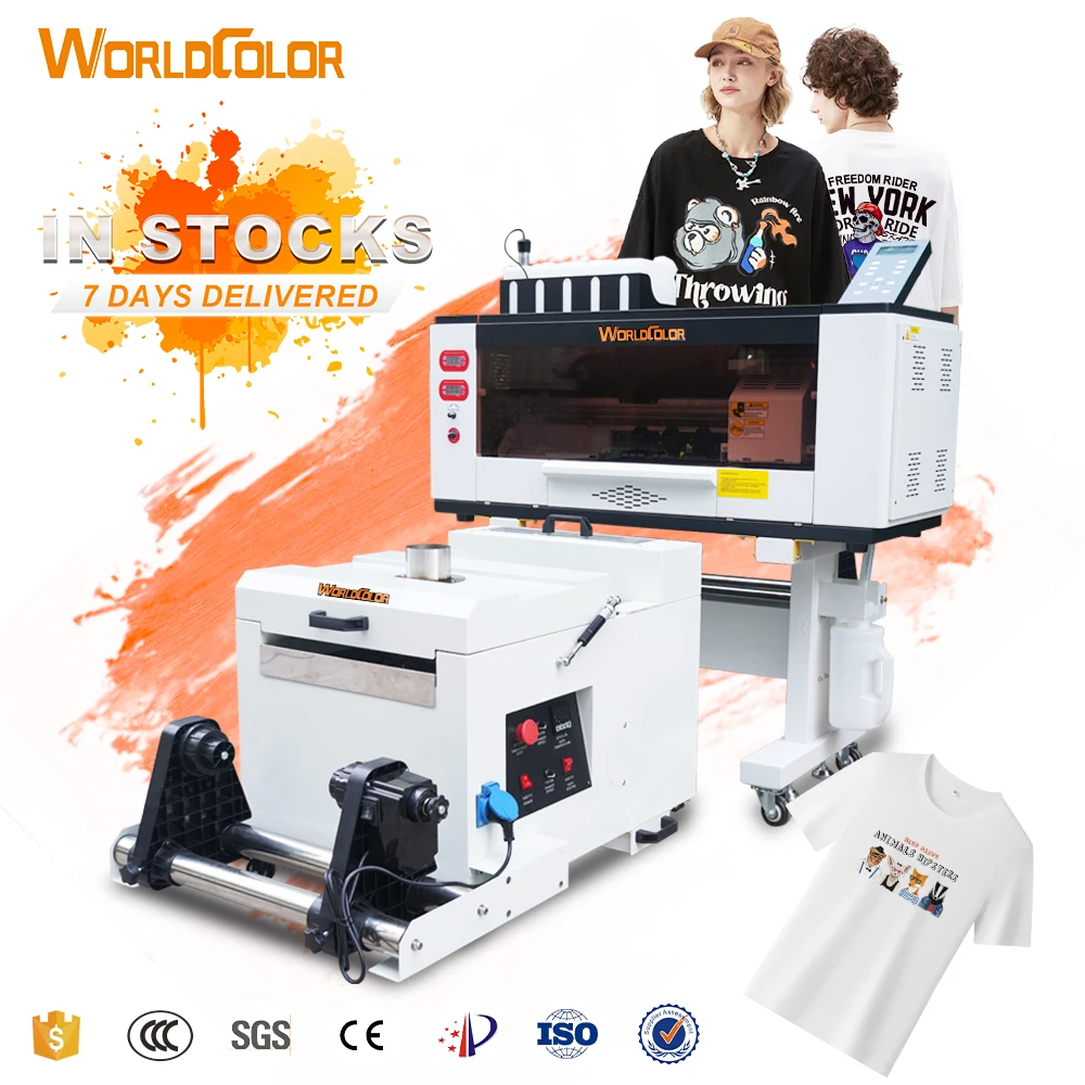 Hot Selling Factory Bottom Price A3 T Shirt DTF Printer 2 Heads XP600/i3200 DTF PET Film Printer for Small Business