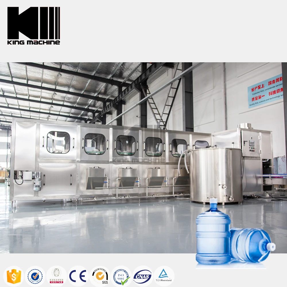 Complete Automatic PC Plastic Barrel Mineral Drinking Pure Water Production Line/ 20L Filling Machine