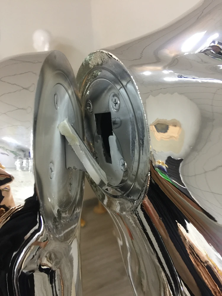 Silver Nude Female Full Body Male Plastic Electroplate Abstract Chrome Mannequin