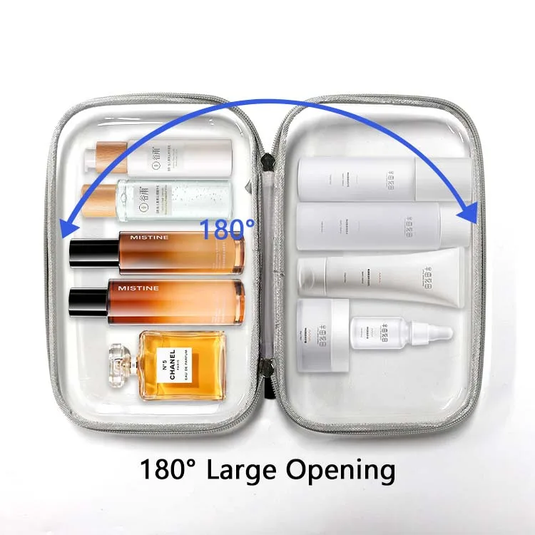 PVC Transparent Square Storage Zipper Hard Shell Case Pencil Clear Plastic Hard Side Zipper Case