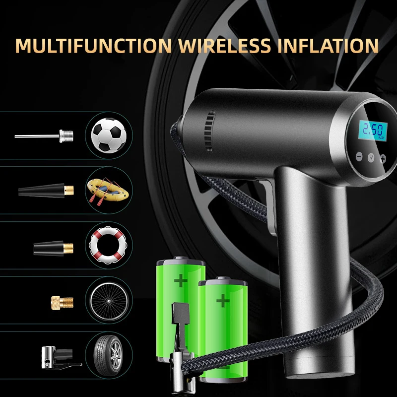 New Product DC12V 3m Wired Mini Car Pump Portable Tire Inflator 17mm Cylinder Handheld Bike Motorcycle Car Air Compressor